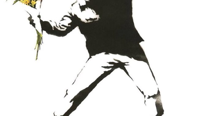 Une des oeuvres de Banksy