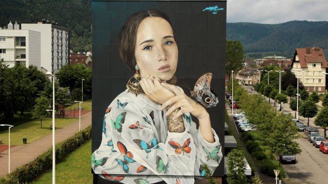 Festival street art de Boulogne-sur-Mer Une oeuvre de Mantra, artiste français